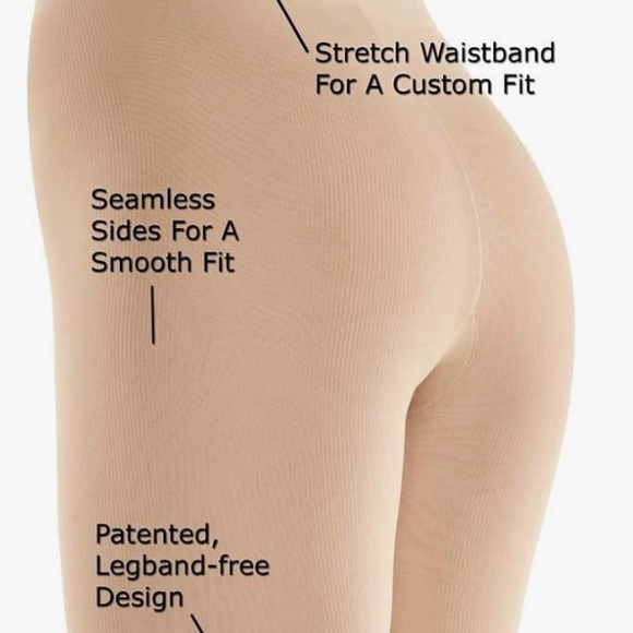 Pack of 3 Red Hot Label by Spanx Medium Control Mid-Thigh Shaper, Size 5, Nude - Picture 2 of 5